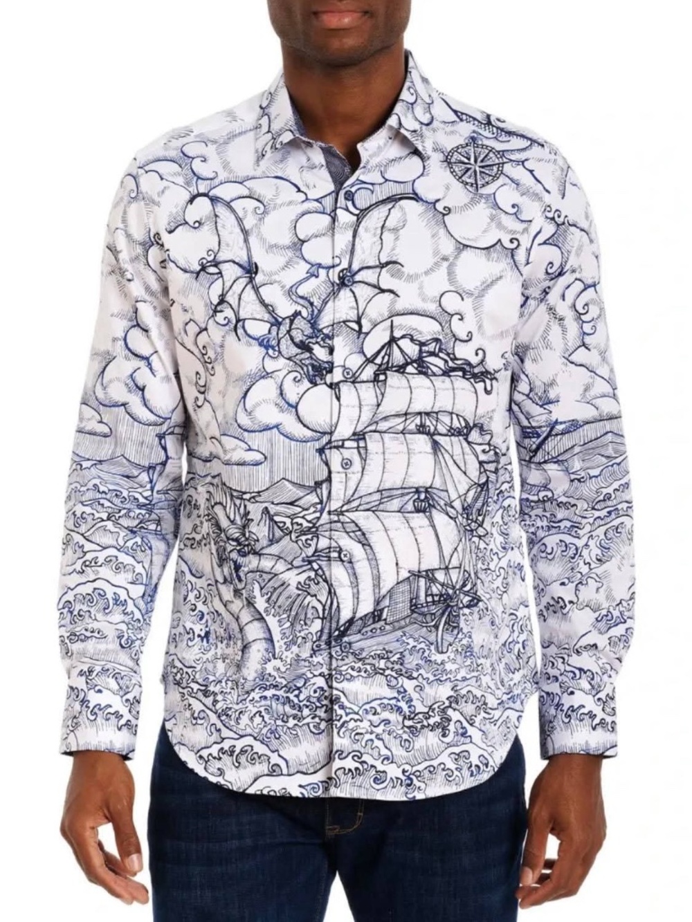 Robert Graham Ship Wreck octopus shirt